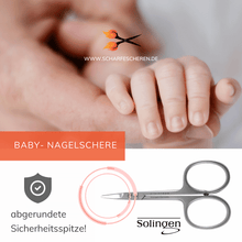 Lade das Bild in den Galerie-Viewer, Baby-Nagelschere aus Solingen - Kindernägel sicher Schneiden!